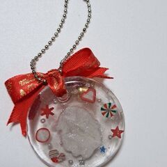 クリスマス　３点セット　レジン　キーホルダー　ハンドメイドの画像