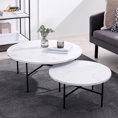 大理石調センターテーブルセットの画像