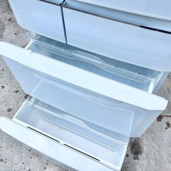 MITSUBISHI 三菱 光ビッグ 6ドア 620L ノンフロン冷凍冷蔵庫 MR-E62S-PS プラチナシルバー 2010年製 フレンチドア 観音開きの画像