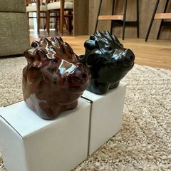 イノシシ　日本酒用カップの画像