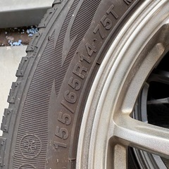 スタッドレスタイヤ　155/65R/14 アルミホイール4本セットの画像