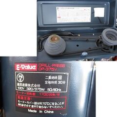 E-Value 卓上ボール盤 DP-375V 穴あけ バイス付き 電動工具 小型ボール盤 札幌市北区屯田の画像