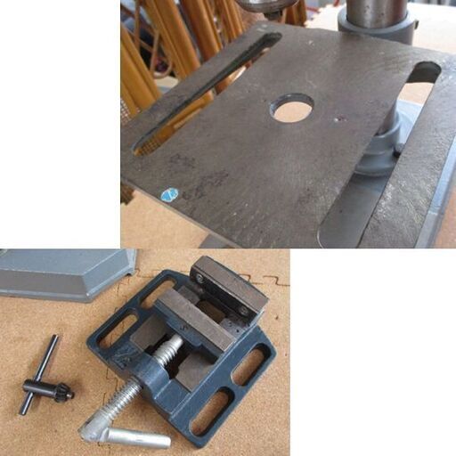 E-Value 卓上ボール盤 DP-375V 穴あけ バイス付き 電動工具 小型