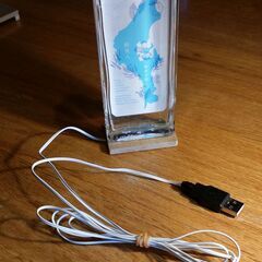 のとジンの容器を使ったテーブル・ライト/常夜灯 自作品 USB電源 の画像