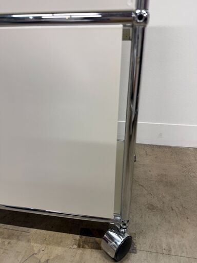 【正規品・美品】USM ハラー オープンキャビネット 1列2段 ホワイト 白　ドアなし モジュール家具 収納棚 オフィス家具 デザイン家具 中古 システム家具　オープンユニット　ディスプレイラック