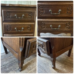 木製 5段チェスト チェスト 高級 輸入家具 三越 ブルージュ クラシック猫脚 欧風の画像