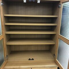 ＼家具＊家電のお店／【ｼﾞｬﾝｸﾞﾙｼﾞｬﾝｸﾞﾙ石川金沢店】食器棚 ブラウン   W(幅)80×D(奥行き)47×H(高さ)182.0cmの画像