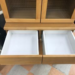 ＼家具＊家電のお店／【ｼﾞｬﾝｸﾞﾙｼﾞｬﾝｸﾞﾙ石川金沢店】食器棚 ブラウン   W(幅)80×D(奥行き)47×H(高さ)182.0cmの画像