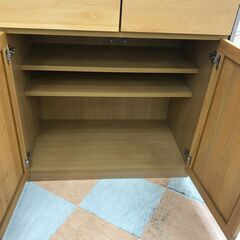 ＼家具＊家電のお店／【ｼﾞｬﾝｸﾞﾙｼﾞｬﾝｸﾞﾙ石川金沢店】食器棚 ブラウン   W(幅)80×D(奥行き)47×H(高さ)182.0cmの画像