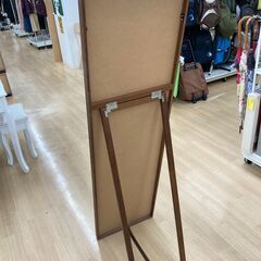 A-949【リユースのサカイ野々市店】ジモティ来店特価‼ 姿見 スタンドミラー 木製 ブラウン クリーニング済みの画像