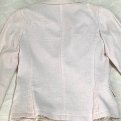 GRAY MAGIC ラメ入りピンク系レースリボン付きテーラードジャケット　レースリボン取り外し可能: セレモニー:フォーマルの画像