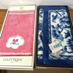 【B501】未使用品/ギフトタオル/フェイスタオル/インテリアマットなど/4箱セットの画像