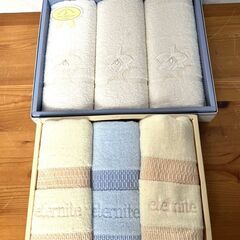 【B501】未使用品/ギフトタオル/フェイスタオル/インテリアマットなど/4箱セットの画像