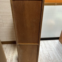 高さ調節可能 3段ミニ棚／マガジンラック（薄茶色）の画像