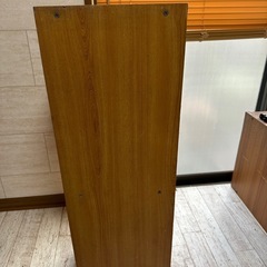 高さ調節可能 3段ミニ棚／マガジンラック（薄茶色）の画像