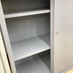 A-951【リユースのサカイ野々市店】ジモティ来店特価‼ キャビネット スチール グレー クリーニング済みの画像