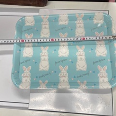うさぎ絵柄トレイの画像