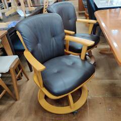 【愛品倶楽部柏店】不二貿易 キャスター肘付回転ダイニング5点セット アリゲーターの画像