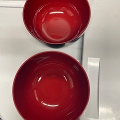 黒うさぎ絵柄お椀2個セットの画像