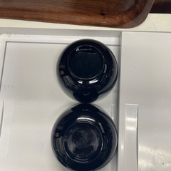 黒うさぎ絵柄お椀2個セットの画像