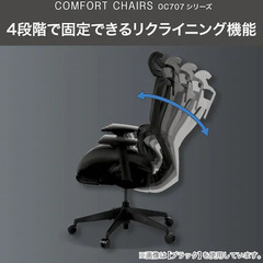 【ほぼ新品】オフィスチェア(OC707 スモールサイズ エラストマーメッシュ WH)の画像