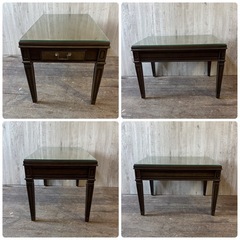 MARUNI ロイヤル 家具 地中海シリーズ サイドテーブル 引き出し付き コーヒーテーブル マルニ木工 ガラステーブルの画像