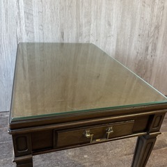 MARUNI ロイヤル 家具 地中海シリーズ サイドテーブル 引き出し付き コーヒーテーブル マルニ木工 ガラステーブルの画像