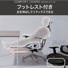 【ほぼ新品】オフィスチェア(OC707 スモールサイズ エラストマーメッシュ WH)の画像