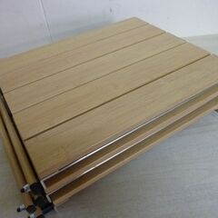 ※取引中/売約済***********　　　　　　未使用/新品　訳あり特価　フォールディングラック 3段 軽量 木目調 収納棚 折りたたみ アルミ 棚 ラック アウトドア キャンプ用品　アウトレットの画像