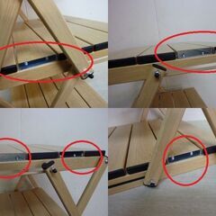 ※取引中/売約済***********　　　　　　未使用/新品　訳あり特価　フォールディングラック 3段 軽量 木目調 収納棚 折りたたみ アルミ 棚 ラック アウトドア キャンプ用品　アウトレットの画像