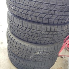 スタッドレス+アルミ4本セット スズキ純正ホイール13x4J+45 ダンロップスタッドレス155/65R13 7山程度 年内発送ＯＫの画像