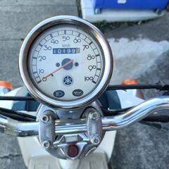 ヤマハ　２スト　ビーノ　見た目は悪いが一応足で使えるレベルです。YJ50R Vino　1997年式　 登録型式5AU1　部品取りでもどうぞの画像