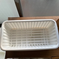  フタ付き 水切りケース（白）の画像