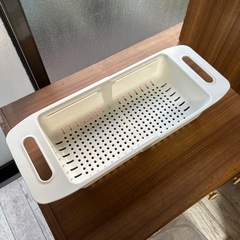  フタ付き 水切りケース（白）の画像