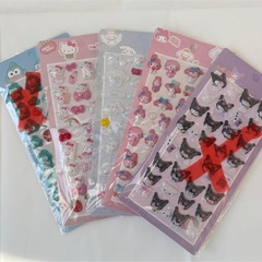 ①ボンボンドロップシール　1枚200円　立体シール　ぷくぷく3D動物シール の画像