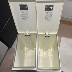 ごみ箱2個セット（ふた付 キャスター付 ペダル式 33L）の画像