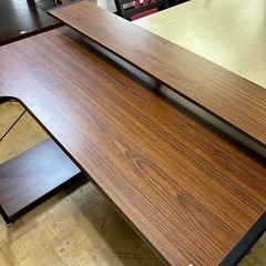 【ジャングル深井店】★パソコンデスク ブラウン 茶 デスク 学習・オフィス 家具 堺市 深井 【FU3146】の画像