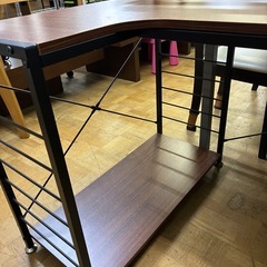 【ジャングル深井店】★パソコンデスク ブラウン 茶 デスク 学習・オフィス 家具 堺市 深井 【FU3146】の画像