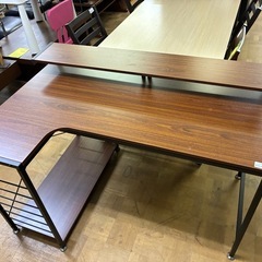 【ジャングル深井店】★パソコンデスク ブラウン 茶 デスク 学習・オフィス 家具 堺市 深井 【FU3146】の画像