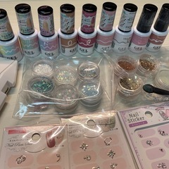 値引き　ジェルネイル　パーツ　ライト　デコ　シール　まとめの画像