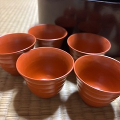 茶器セット（茶器入、急須、湯冷まし、湯呑み5点）の画像