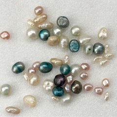淡水パールまとめ売り50粒　両穴　アソート　ハンドメイド素材バロックパール 真珠の画像