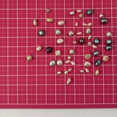 淡水パールまとめ売り50粒　両穴　アソート　ハンドメイド素材バロックパール 真珠の画像