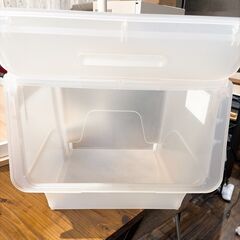 美品 収納ボックス 前開き ナチュラ フロック30 深型 4段階ストッパーの画像