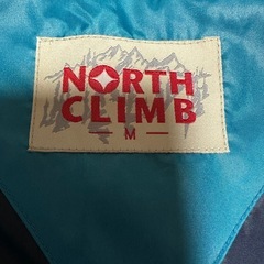 NORTH CLIMB メンズ M 中綿ジャケット 水色 フード付きの画像