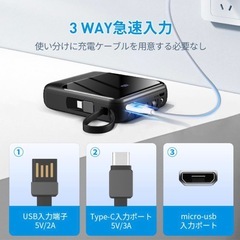 【新品】モバイルバッテリー 軽量 小型 22800mAhの画像