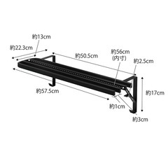 tower タワー　山崎実業浴室扉タオル掛け上 バスタオルハンガー の画像