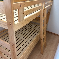 2段ベッド　木製の画像