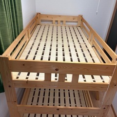 2段ベッド　木製の画像