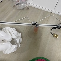 丸鏡　約43cm 電飾　IKEA 1mの画像